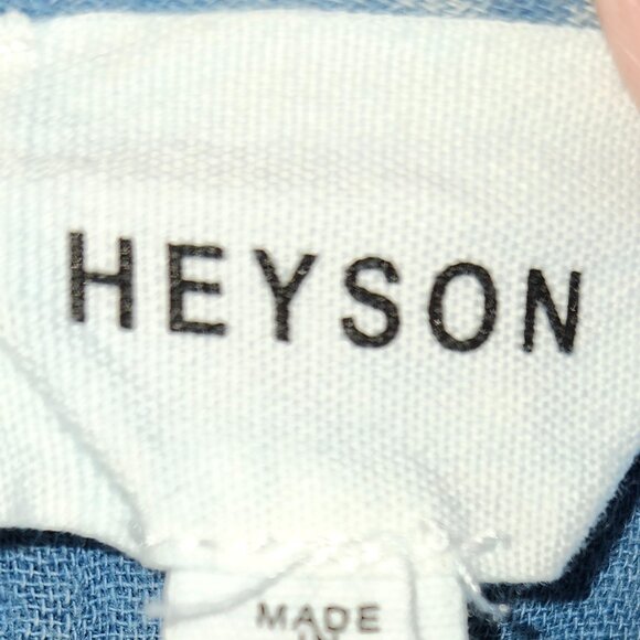 NWT Heyson Lightweight Kangaroo Pocket Wide-Leg Overall Jumpsuit Denim Blue - Picture 7 of 10